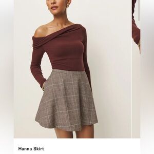 Reformation Hanna Rae Check skirt